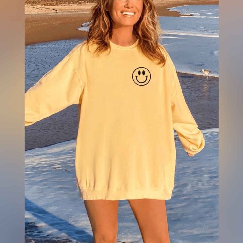 Size large smiley face sweatshirt